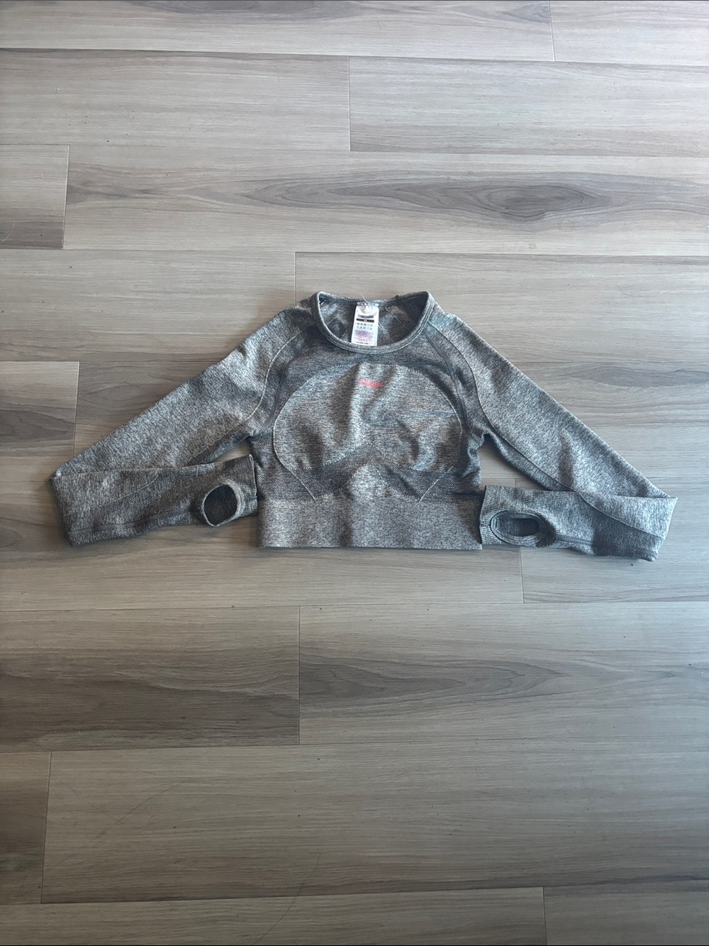 Gymshark Heather Gray Cropped Crew Sweatshirt